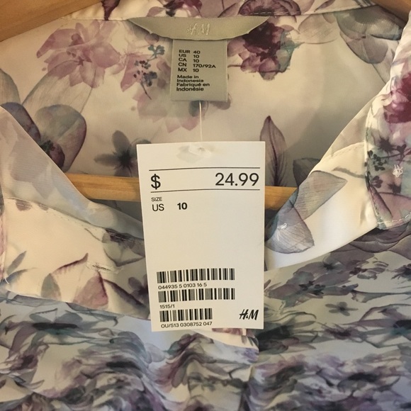 H&M Floral Blouse/Shirt - Picture 3 of 4
